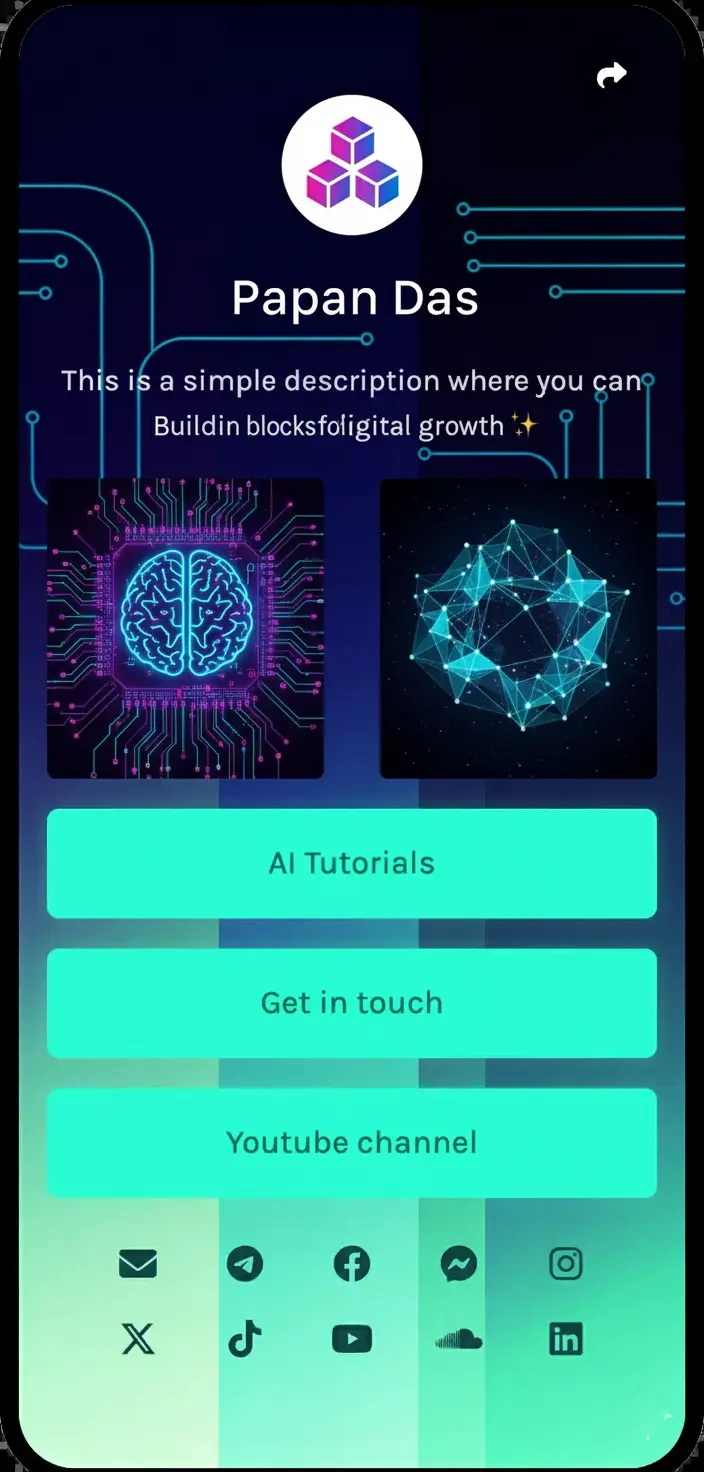 Screenshot of biolink page examples